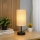 Brilagi - Stona lampa sa USB priključkom TABLON 1xE27/25W/230V crna/bež