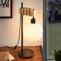 BRILAGI - Stona lampa WOOD GLASS 1xE27/40W/230V braon/crna/bela