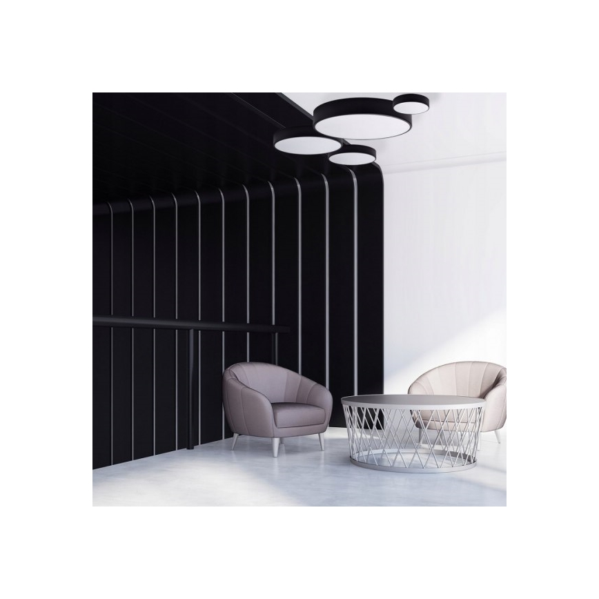 Brilagi - Stropna svetiljka CLARE 6xE27/24W/230V prečnik 80 cm crna