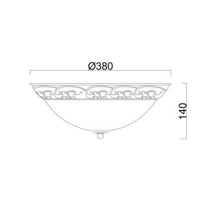 Brilagi - Stropna svetiljka CLASSIC 3xE27/60W/230V mesing