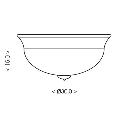 Brilagi - Stropna svetiljka FRESCO 2xE27/40W/230V Ø 30 cm bronzana