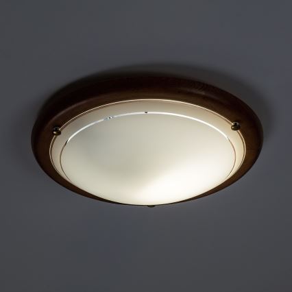 Brilagi - Stropna svetiljka ORBIS 1xE27/60W/230V, prečnik 30 cm, od borovine