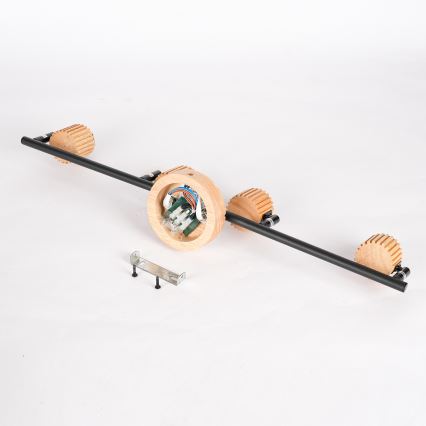 Brilagi - Stropni spot HYGGE 4xE14/15W/230V drvo/dimljeno