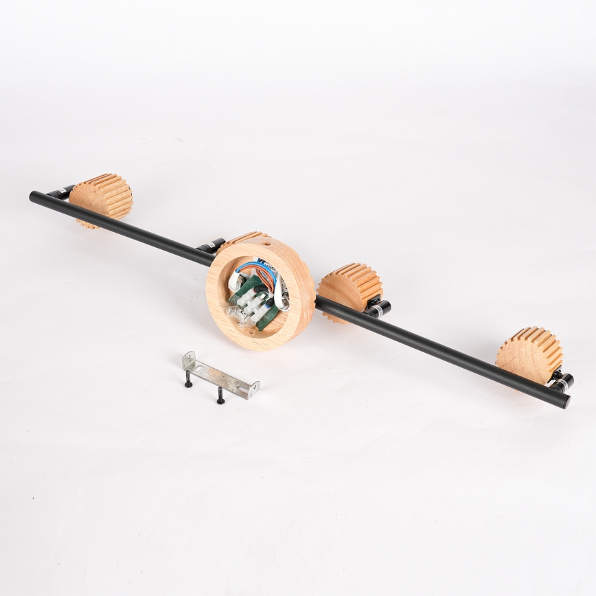 Brilagi - Stropni spot HYGGE 4xE14/15W/230V drvo/dimljeno