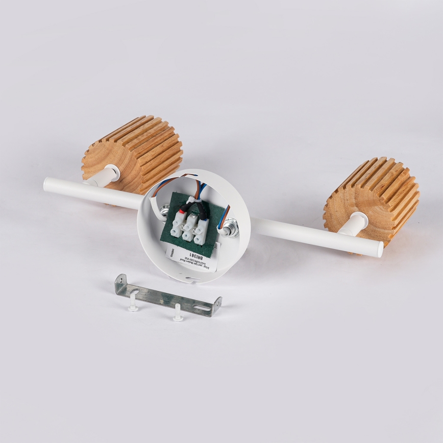 Brilagi - Stropni spot MODERN WOOD 2xGU10/8W/230V drvo/bela