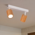 Brilagi - Stropno spot svetlo MODERN WOOD 2xGU10/8W/230V drvo/bela