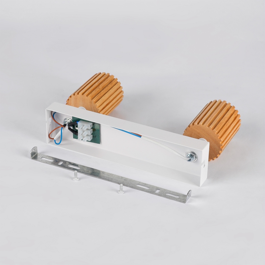 Brilagi - Stropno spot svetlo MODERN WOOD 2xGU10/8W/230V drvo/bela