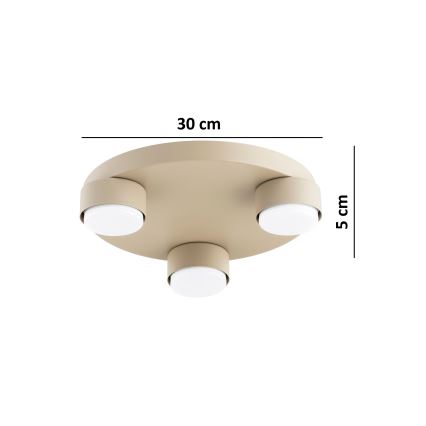 Brilagi - Stropno svetlo MONO 3xGX53/12W/230V, prečnika 30 cm, bež