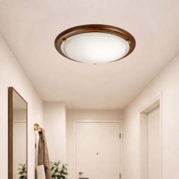 Brilagi - Stropno svetlo ORBIS 1xE27/60W/230V prečnik 30 cm borovina