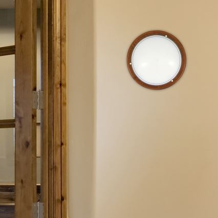 Brilagi - Stropno svetlo ORBIS 1xE27/60W/230V prečnik 30 cm borovina