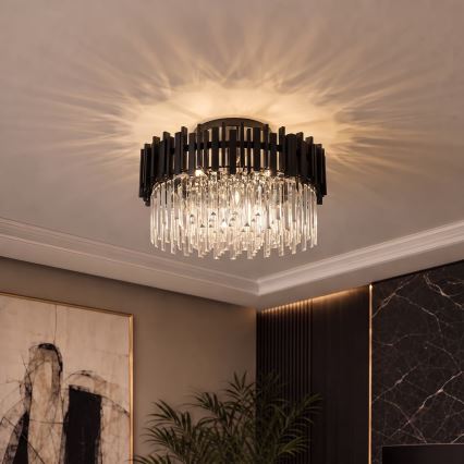 BRILAGI - Stropno svetlo VERVE 6xE14/40W/230V prečnik 60 cm crna