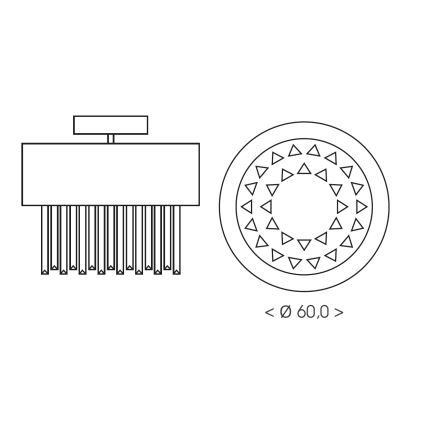 Brilagi - Stropno svetlo VERVE 6xE14/40W/230V prečnik 60 cm crna