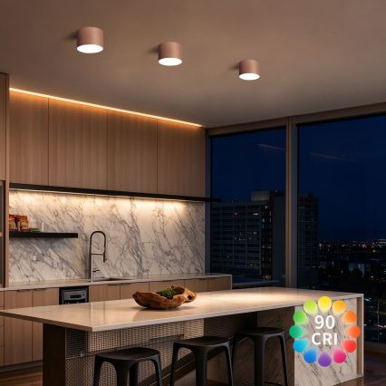 BRILAGI - Kupatilsko stropno svetlo FORIS LED/9W/230V Ø 9 cm bronzano IP44 CRI 90