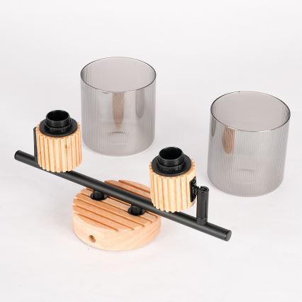 Brilagi - Tačkasto svetlo HYGGE 2xE14/15W/230V drvo/dimno