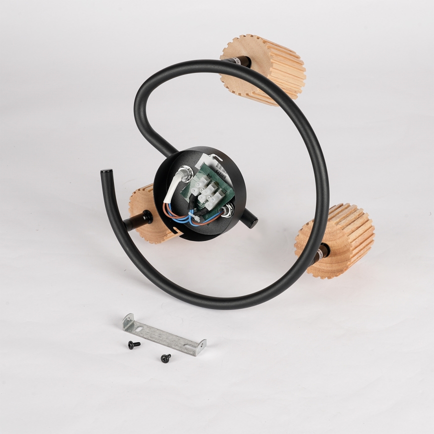 Brilagi - Tačkasto svetlo MODERN WOOD 3xGU10/8W/230V drvo/crna
