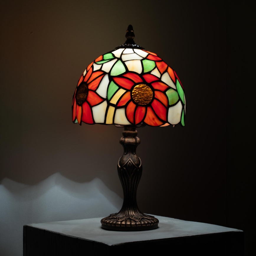 Brilagi - Tifani vitražna stolna lampa SUNFLOWER 1xE27/60W/230V