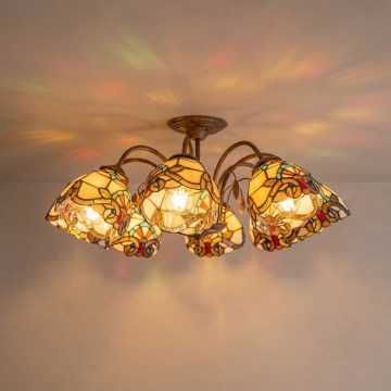 Brilagi - Tifani vitražni plafonski luster MIRABELLA 8xE27/60W/230V prečnik 68 cm
