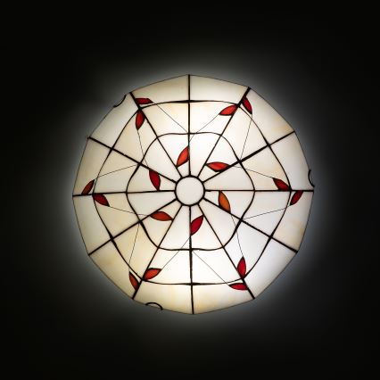 Brilagi - Tiffany vitražna plafonska lampa FOLIA 2xE27/60W/230V prečnik 40 cm