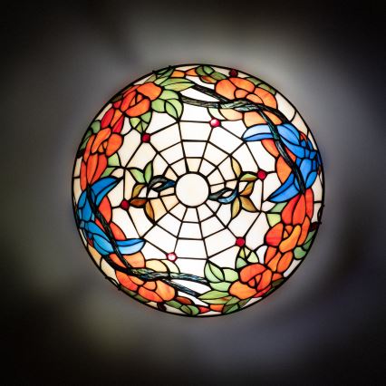 Brilagi - Tiffany vitražna plafonska lampa JUNGLE 2xE27/60W/230V prečnik 40 cm