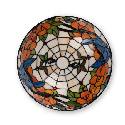 Brilagi - Tiffany vitražna plafonska lampa JUNGLE 2xE27/60W/230V prečnik 40 cm