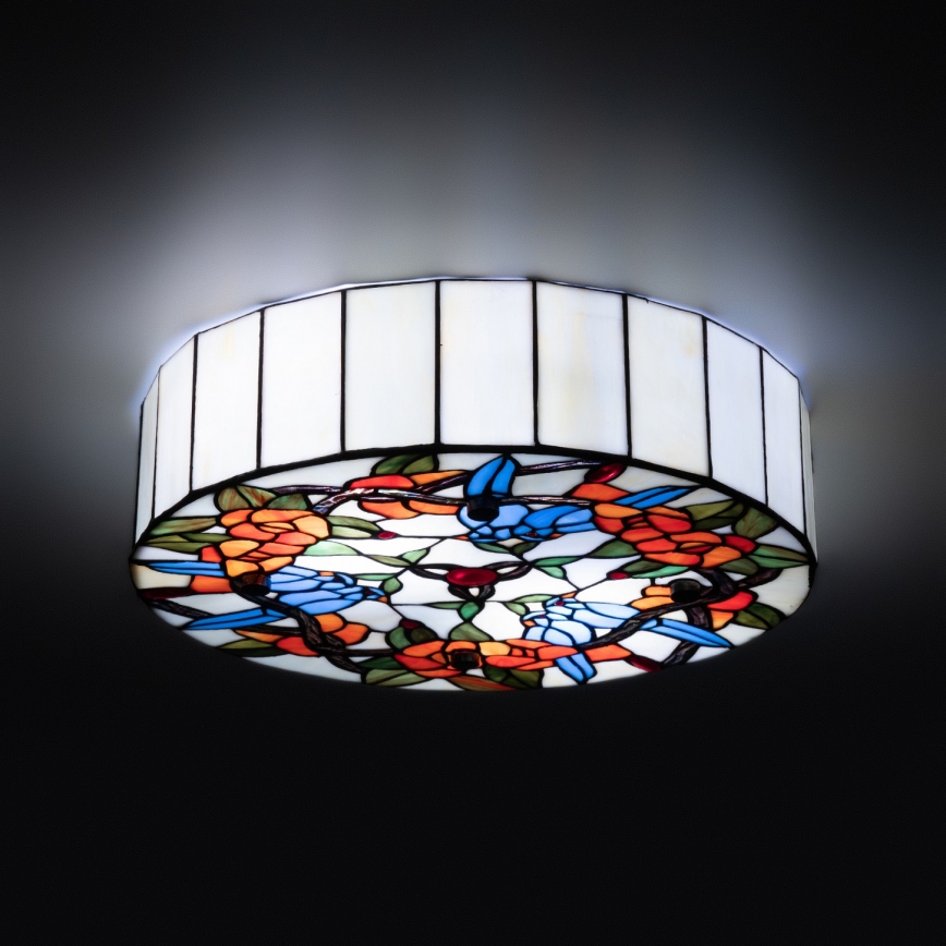 Brilagi - Tiffany vitražna plafonska lampa JUNGLE 3xE27/60W/230V prečnika 40 cm