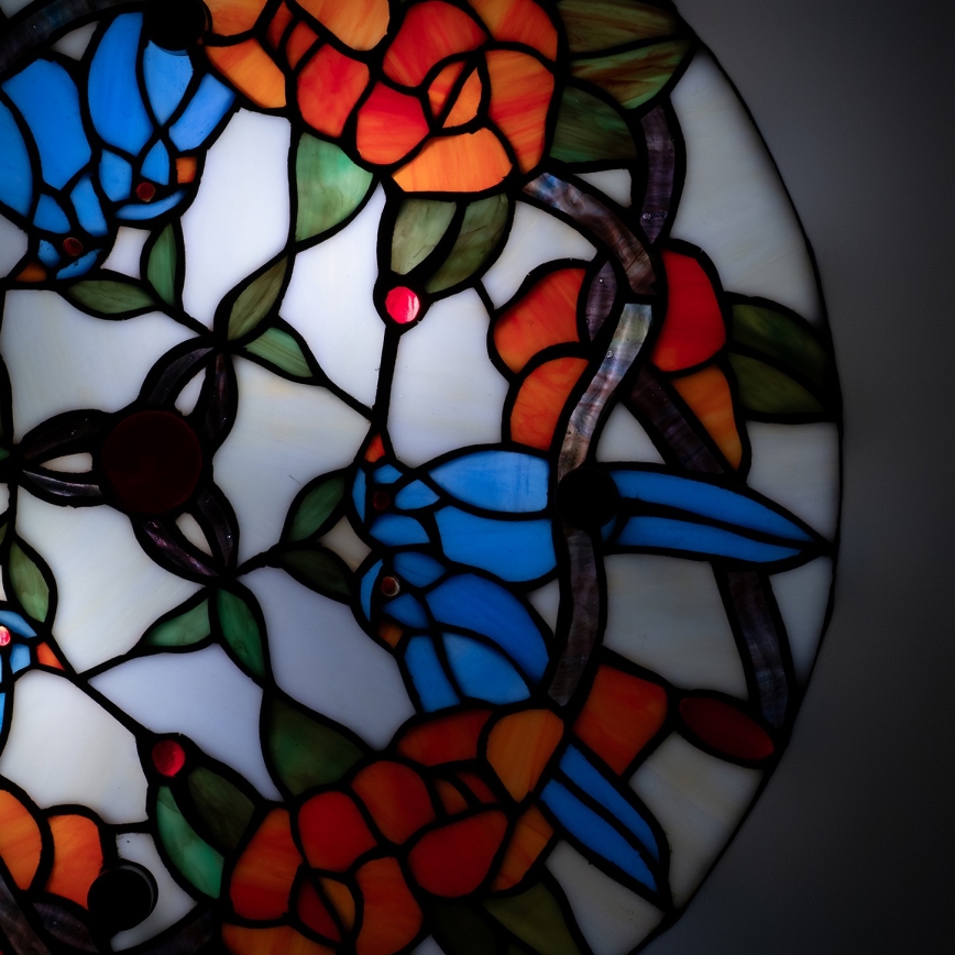 Brilagi - Tiffany vitražna plafonska lampa JUNGLE 3xE27/60W/230V prečnika 40 cm