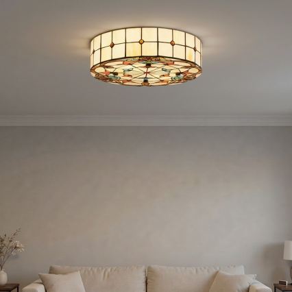 Brilagi - Tiffany vitražna plafonska lampa MIRABELLA 3xE27/60W/230V prečnik 40 cm