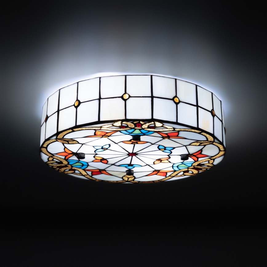 Brilagi - Tiffany vitražna plafonska lampa MIRABELLA 3xE27/60W/230V prečnik 40 cm