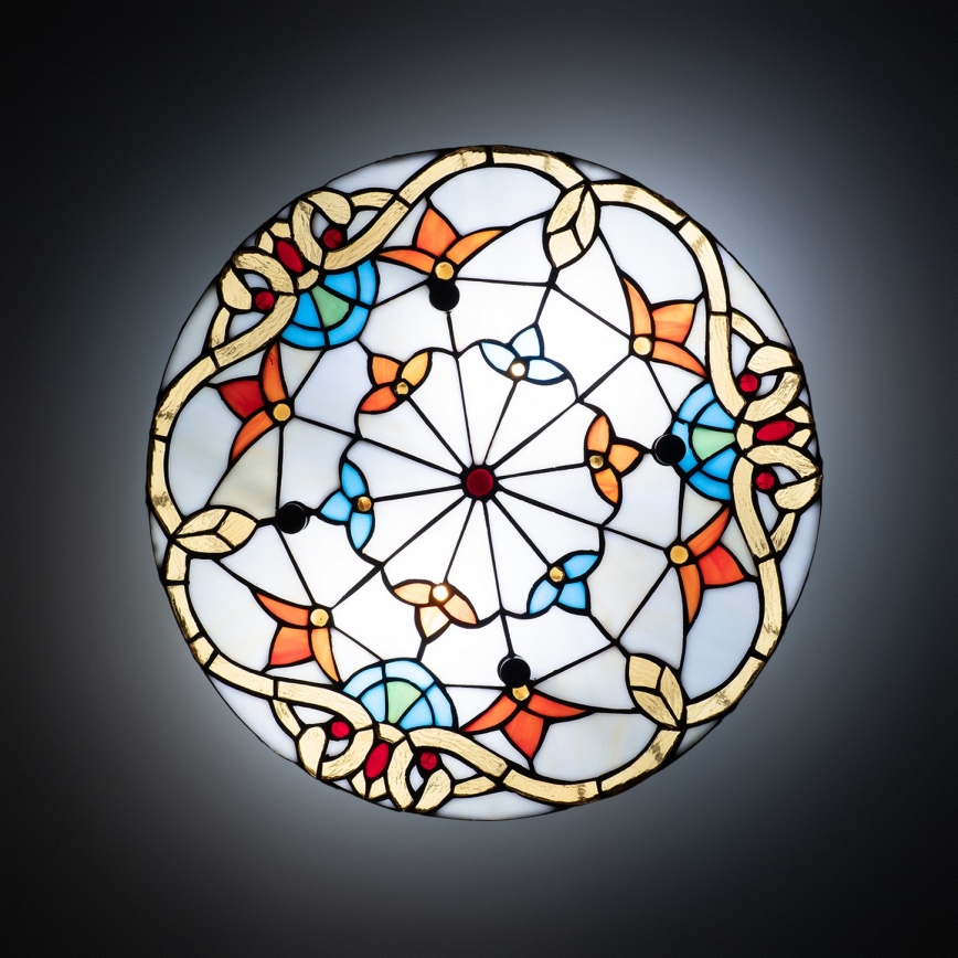 Brilagi - Tiffany vitražna plafonska lampa MIRABELLA 3xE27/60W/230V prečnik 40 cm