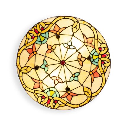 Brilagi - Tiffany vitražna plafonska lampa MIRABELLA 3xE27/60W/230V prečnik 40 cm