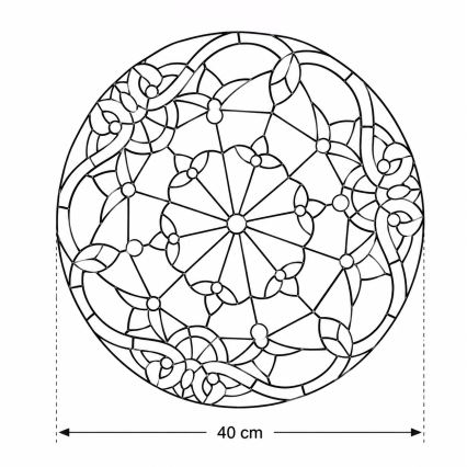 Brilagi - Tiffany vitražna plafonska lampa MIRABELLA 3xE27/60W/230V prečnik 40 cm
