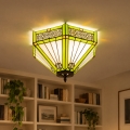 BRILAGI - Tiffany vitražna plafonska svetiljka EMERALD 2xE27/60W/230V prečnik 40 cm