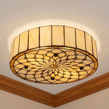 BRILAGI - Tiffany vitražna plafonska svetiljka IVORY 2xE27/60W/230V prečnik 40 cm