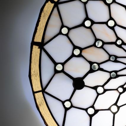 Brilagi - Tiffany vitražna plafonska svetiljka IVORY 3xE27/60W/230V prečnik 40 cm