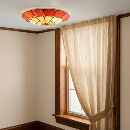 Brilagi - Tiffany vitražna plafonska svetiljka SIENNA 2xE27/60W/230V prečnik 40 cm