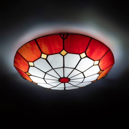 Brilagi - Tiffany vitražna plafonska svetiljka SIENNA 2xE27/60W/230V prečnik 40 cm