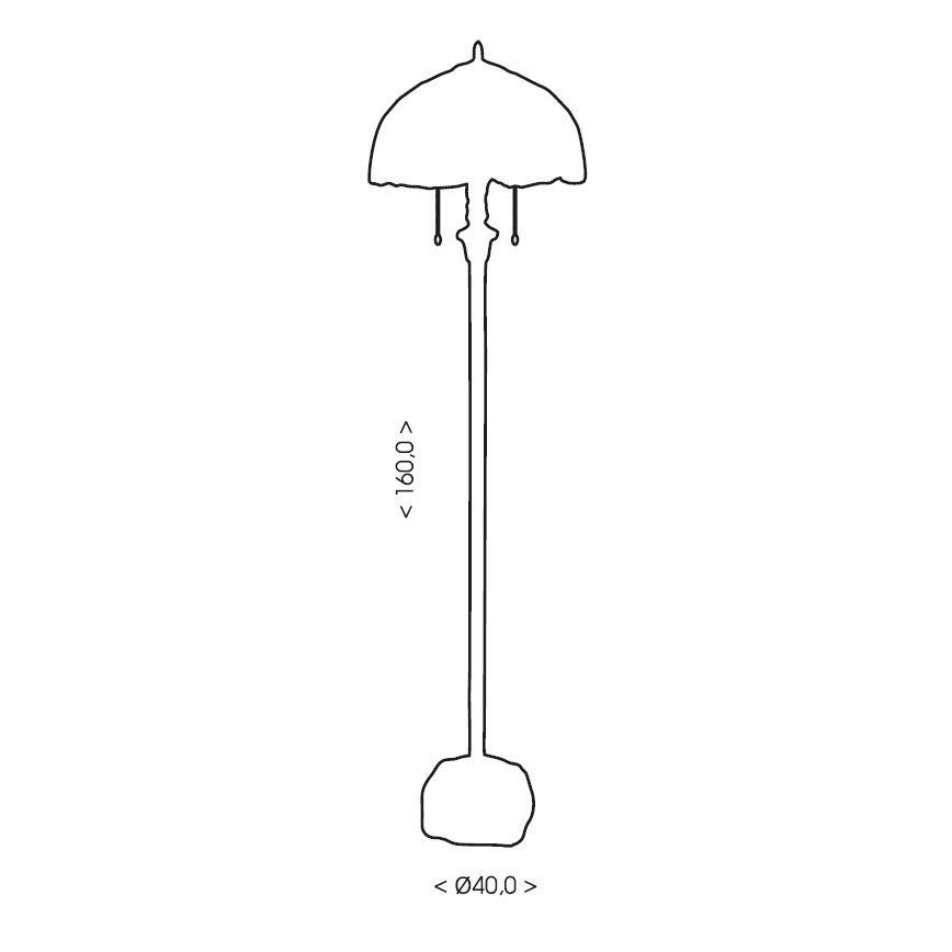 BRILAGI - Tiffany vitražna podna lampa CORAL 2xE27/60W/230V