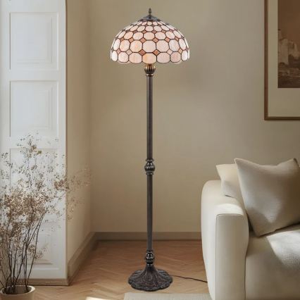 Brilagi - Tiffany vitražna podna lampa DORAN 2xE27/60W/230V
