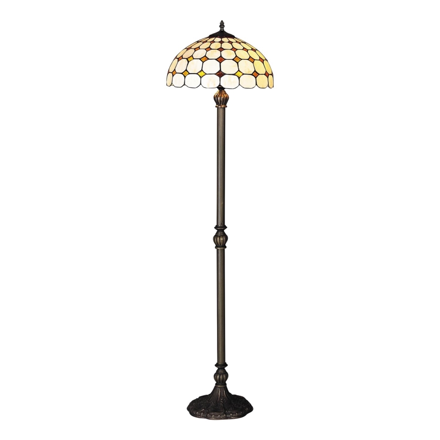 Brilagi - Tiffany vitražna podna lampa DORAN 2xE27/60W/230V