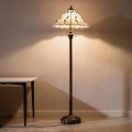 Brilagi - Tiffany vitražna podna lampa FOLIA 2xE27/60W/230V