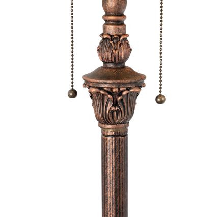 Brilagi - Tiffany vitražna podna lampa FOLIA 2xE27/60W/230V