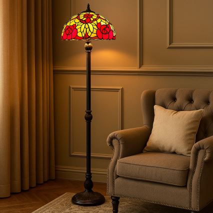 BRILAGI - Tiffany vitražna podna lampa GARLAN 2xE27/60W/230V
