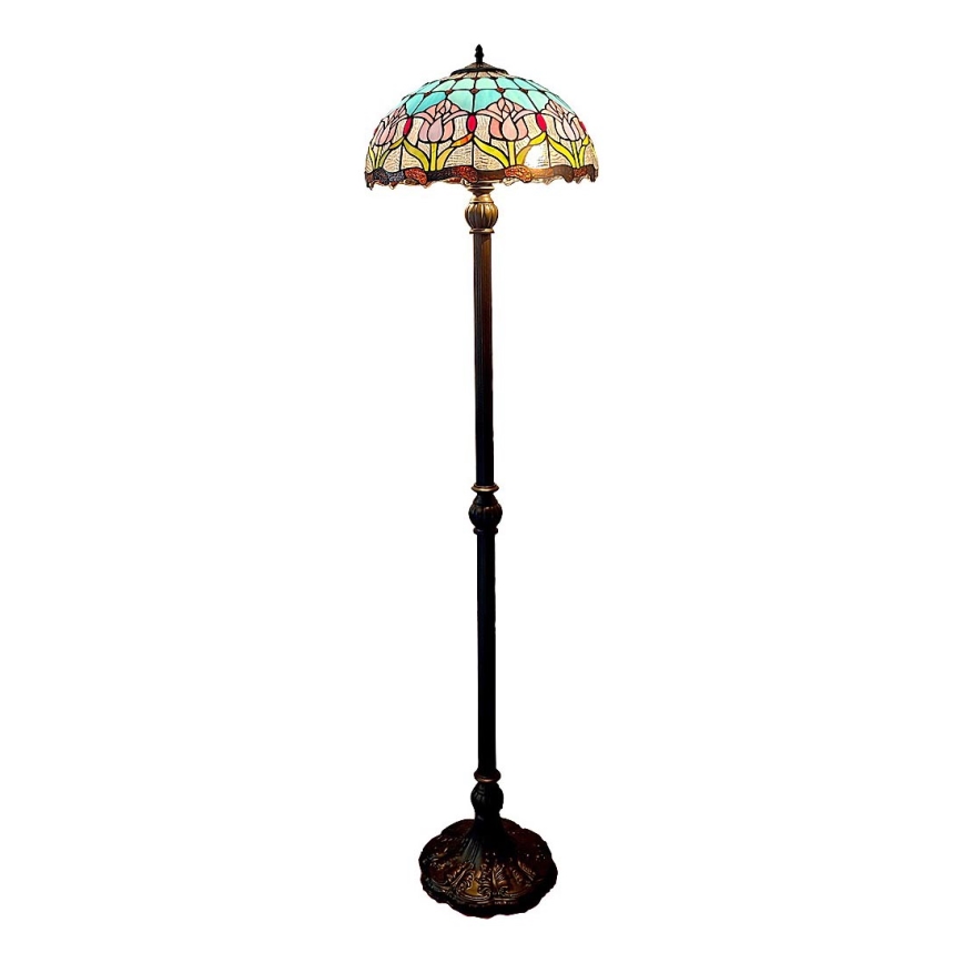 Brilagi - Tiffany vitražna podna lampa LORAS 2xE27/60W/230V