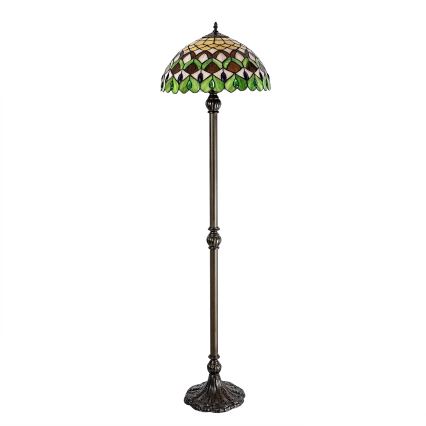 Brilagi - Tiffany vitražna podna lampa MARGARET 2xE27/60W/230V