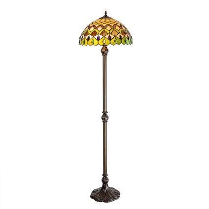 Brilagi - Tiffany vitražna podna lampa MARGARET 2xE27/60W/230V