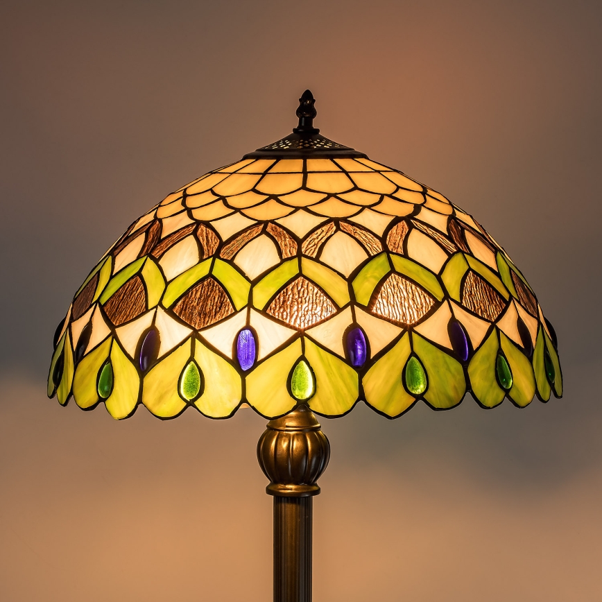 Brilagi - Tiffany vitražna podna lampa MARGARET 2xE27/60W/230V