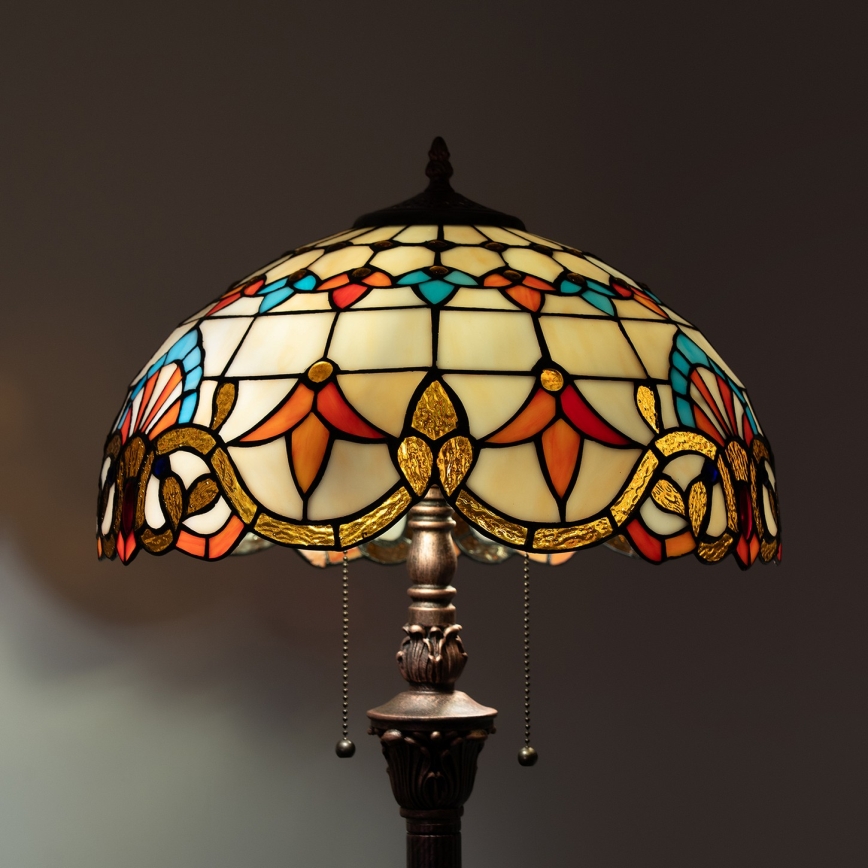 Brilagi - Tiffany vitražna podna lampa MIRABELLA 2xE27/60W/230V