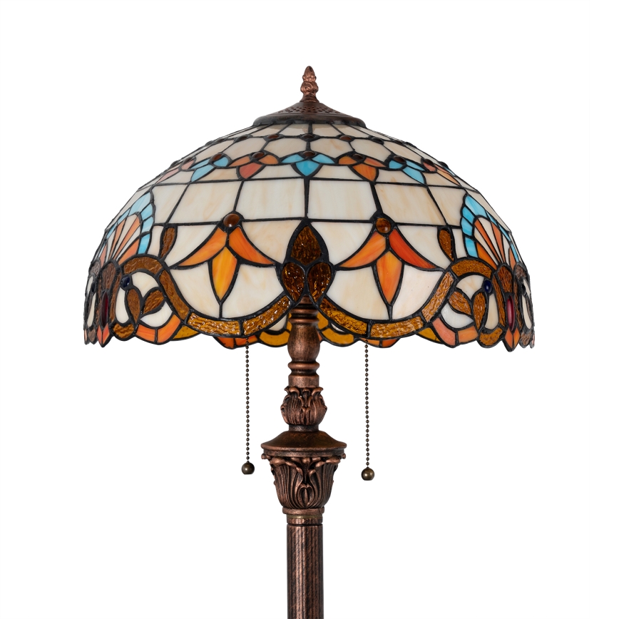 Brilagi - Tiffany vitražna podna lampa MIRABELLA 2xE27/60W/230V