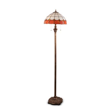 Brilagi - Tiffany vitražna podna lampa SIENNA 2xE27/60W/230V