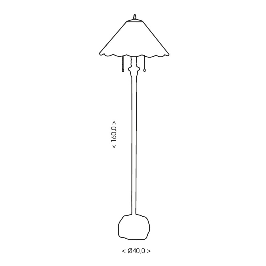 Brilagi - Tiffany vitražna podna lampa SIENNA 2xE27/60W/230V